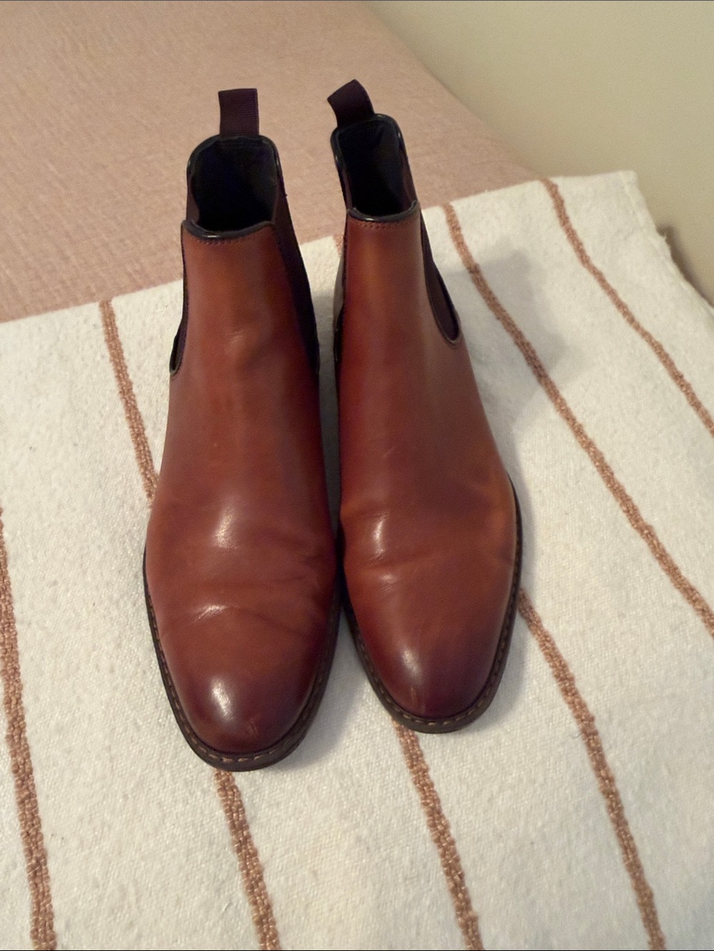 Nordstrom Brown Leather Chukka Chelsea Boots